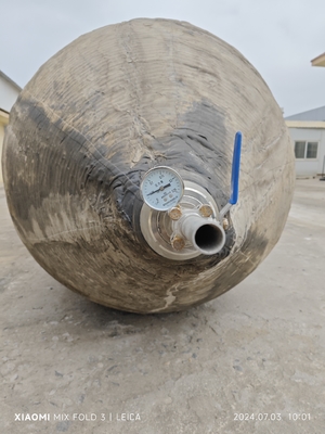 Lancio di imbarcazioni Materiale gommoso gonfiabile marino colore nero Airbag di sollevamento di navi