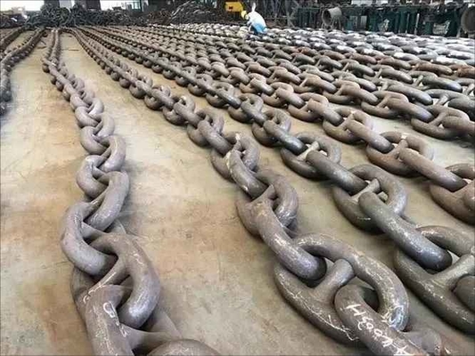 Industriale pesante finitura nera goccia forgia corto legame catena acciaio galvanizzato rotonda nave catena di ancoraggio