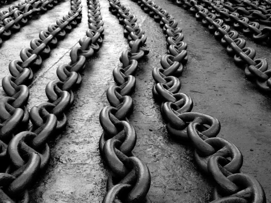 Industriale pesante finitura nera goccia forgia corto legame catena acciaio galvanizzato rotonda nave catena di ancoraggio