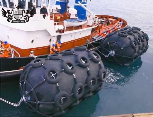 Fender di gomma di Yokohama Fender galleggianti Fender di tipo netto Fender di gomma marina per l'attracco delle navi