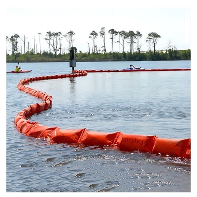 Boom di contenimento in PVC arancione galleggiante per le perdite di liquidi