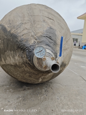 Lancio di imbarcazioni Materiale gommoso gonfiabile marino colore nero Airbag di sollevamento di navi