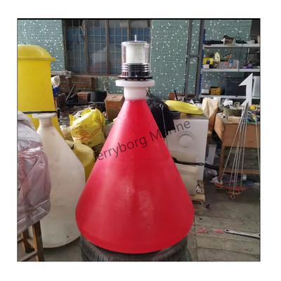 Boia di marcatore galleggiante di materiale LLDPE con top mark e luce solare per la sicurezza dei porti e dei porti