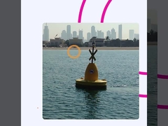 Boia di avvertimento in plastica marina Boia galleggiante di ormeggio in acciaio Boia di navigazione